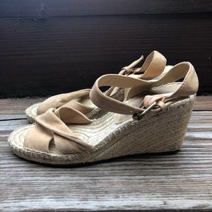 Splendid espadrilles tan suede wedges
